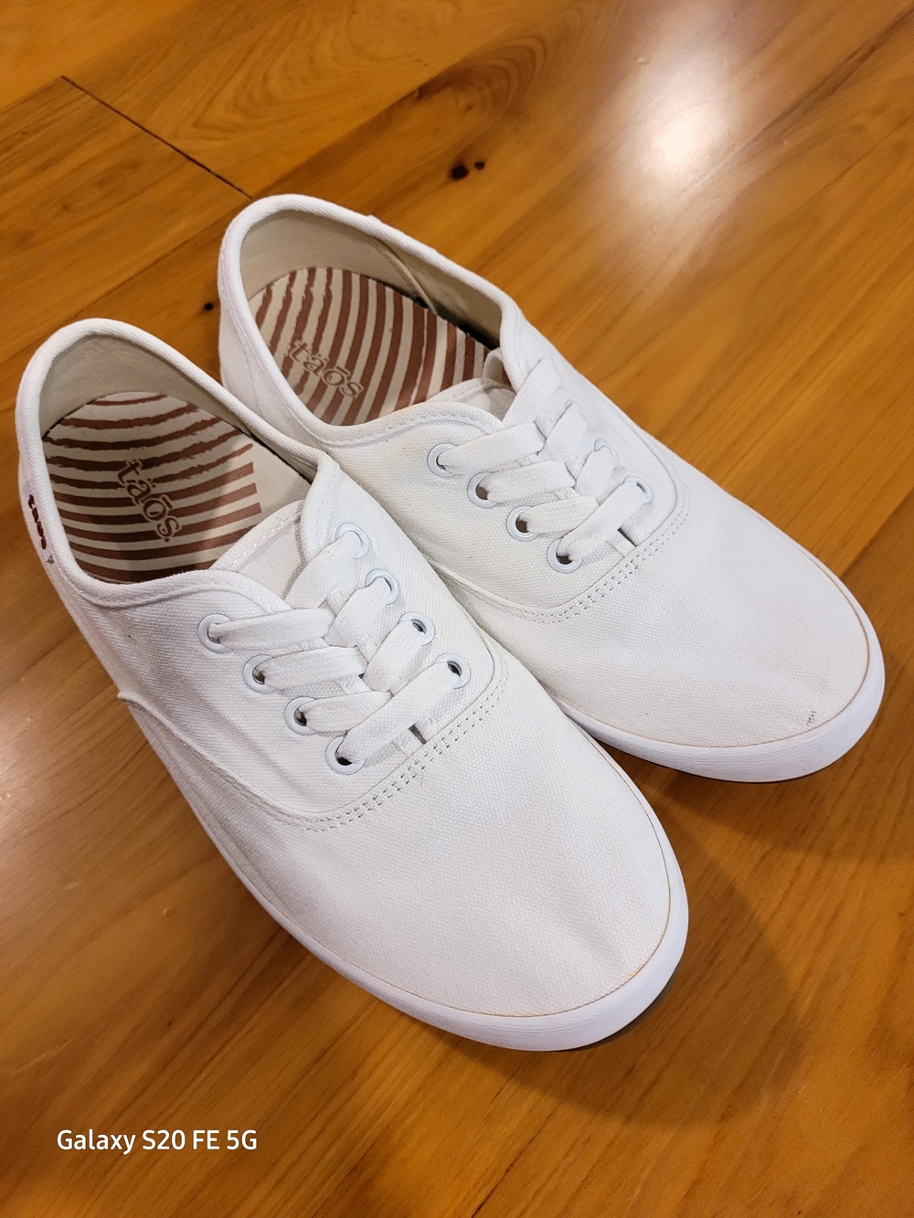 Taos Footwear Classic White Canvas Women's Sneakers